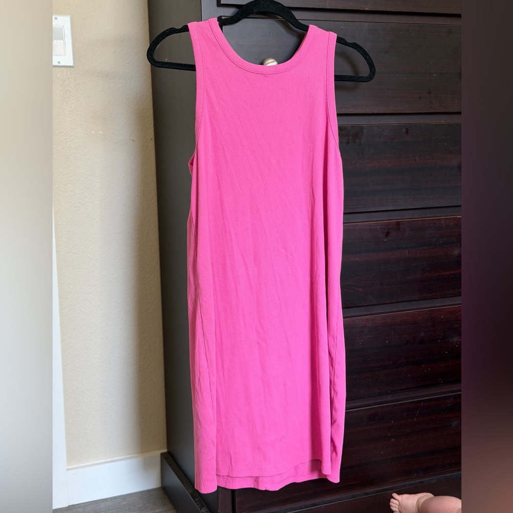 a new day Hot Pink Sleeveless Midi Tank Dress